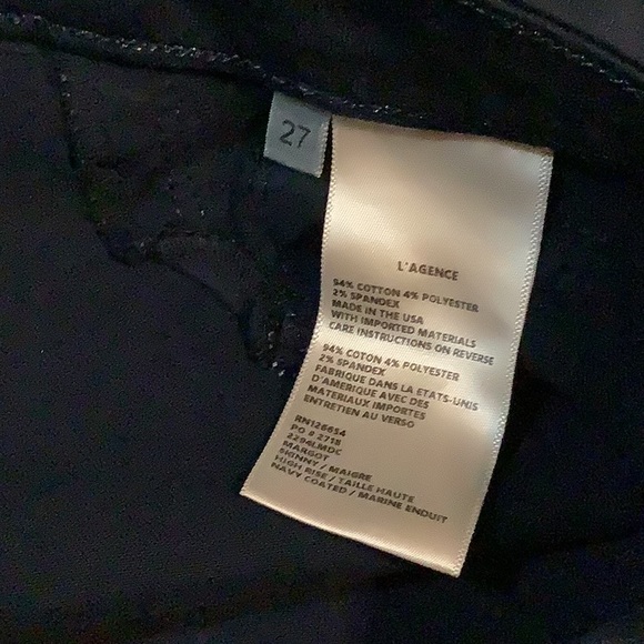 L’agence size 27 Margot skinny high rise, navy coated jeans - Picture 11 of 16